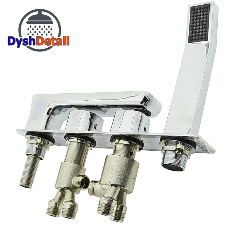 Змішувач на борту ванни, квадратна форма. (NLT 401)