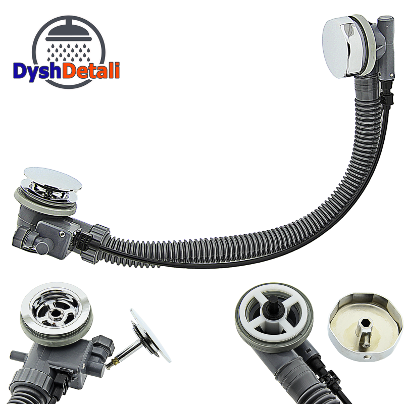 Сифон для ванни з переливом ( ПАС 01 )