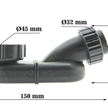 Коліно для сифона ванни ( СФ 01 ) гідрозатвор