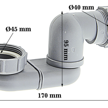 Коліно для сифона ванни ( СФ 02 ) гідрозатвор