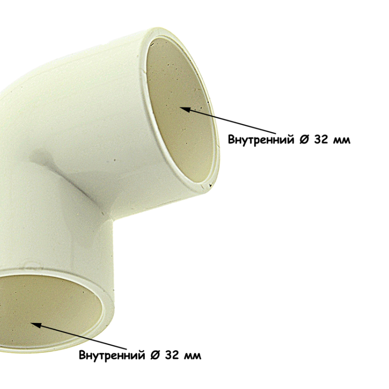 Угол 90° ПВХ ( РС03) 32 мм
