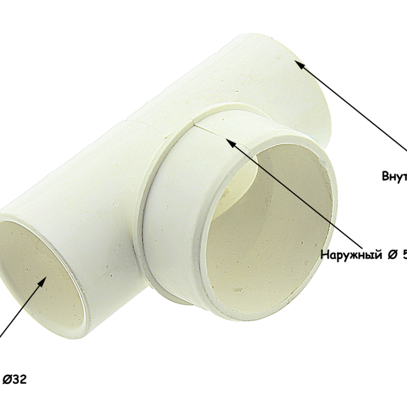 Трійник ПВХ ( РС012 ) 32 мм