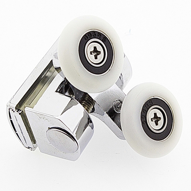 Ролики для душової кабіни подвійні, хромовані, верхні ( В618 В ) 26 мм.