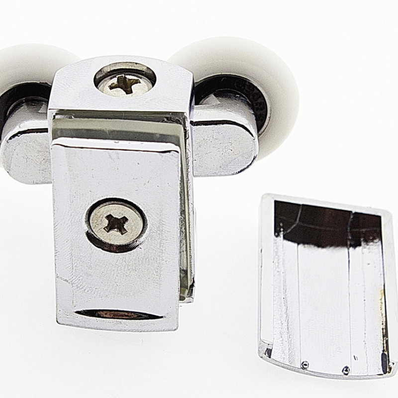 Ролики для душової кабіни подвійні, хромовані, верхні ( В618 В ) 26 мм.