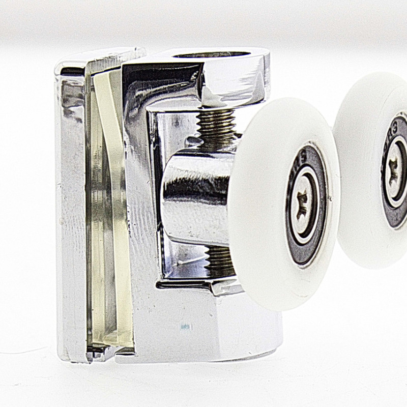 Ролики для душової кабіни подвійні, хромовані, верхні ( В618 В ) 26 мм.