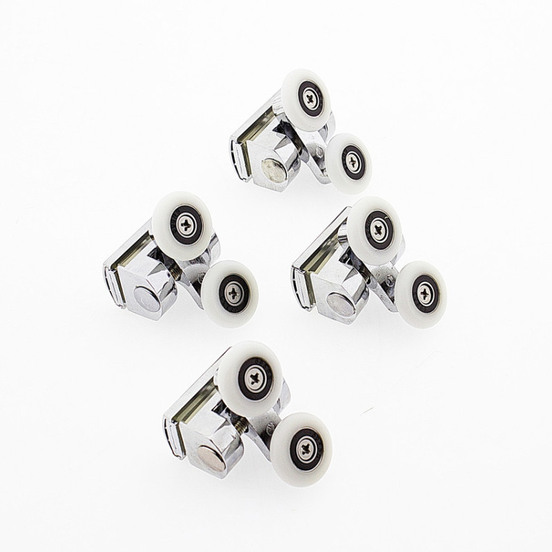 Ролики для душової кабіни подвійні, хромовані, верхні ( В618 В ) 26 мм.