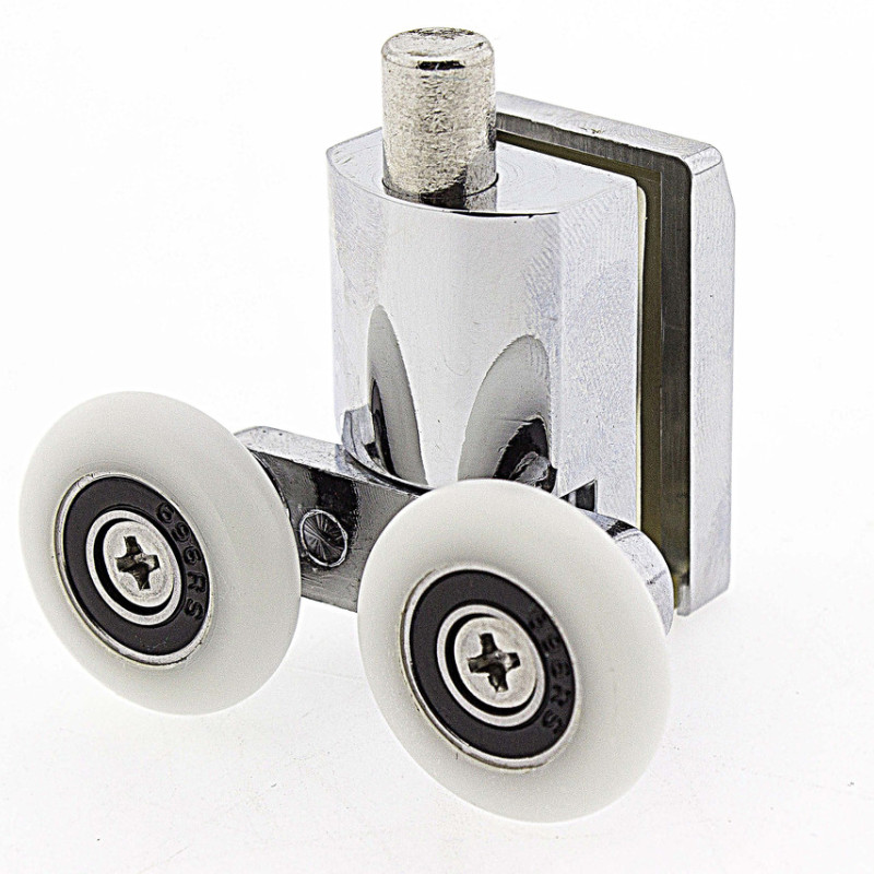 Ролики для душової кабіни подвійні,нижні,нажимной (B-618A) 26 мм.