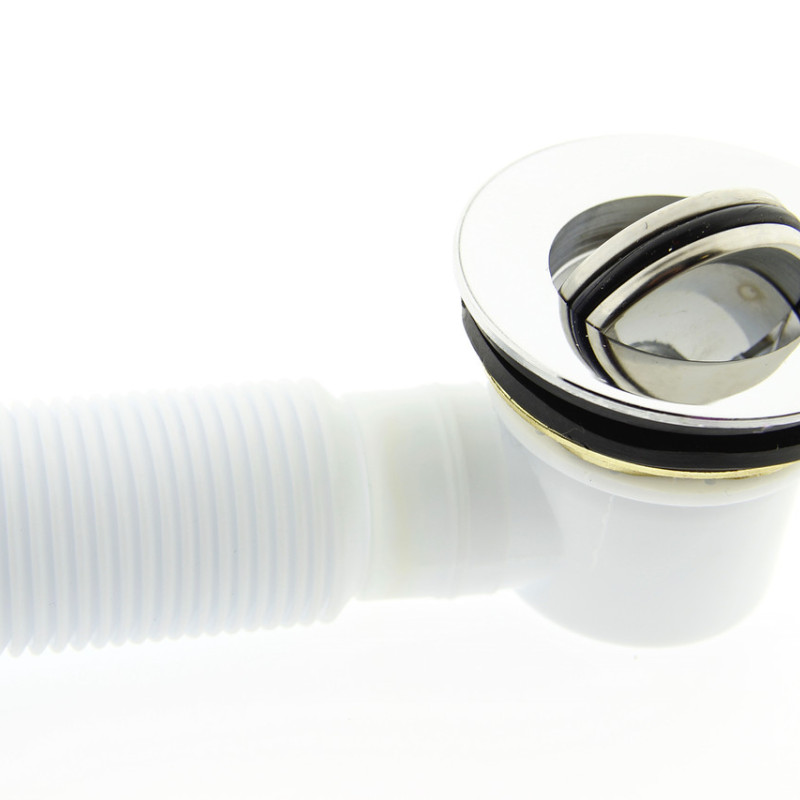 Донний клапан з гофрой, сифон для душової кабіни (ПУ 01г)