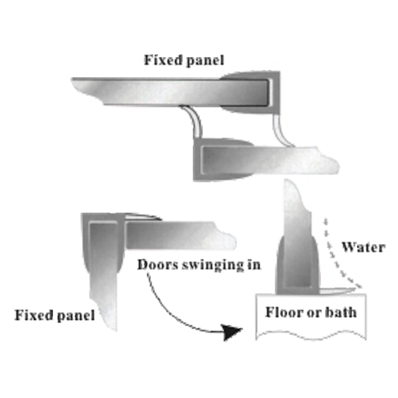 Запружник для душової кабіни, бічний (ВФ 08 А 22) довжина 2,2 р. вісь 25 мм. 10 мм.