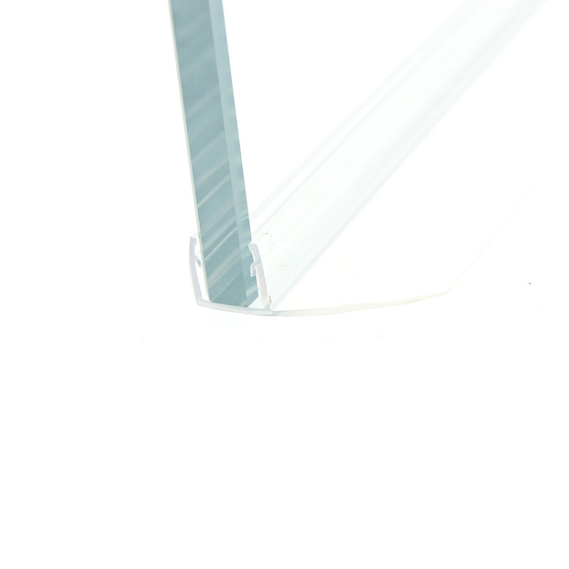 Ущільнювач для душової кабіни, прозорий, бічний, довжина 2,2 м. Вія 25 мм.