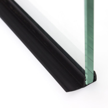 Ущільнювач для душової кабіни, чорний, бічний (F) довжина 2 м. Вія 15 мм.