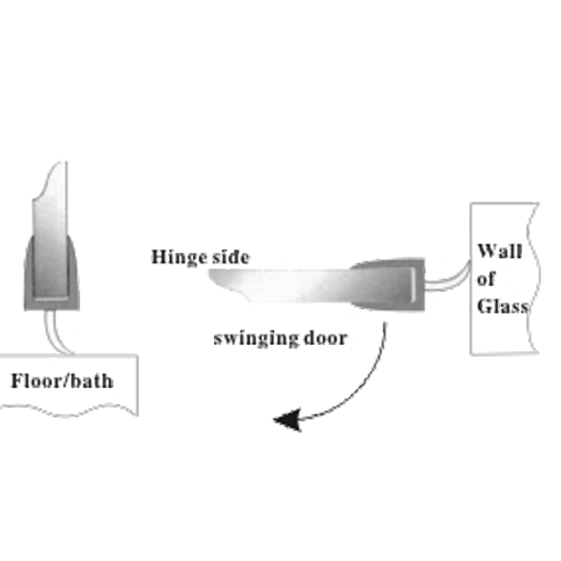 Ущільнювач для душової кабіни, прозорий (ФС 0108 22 КЛ) довжина 2,2 м. Вія 12 мм.