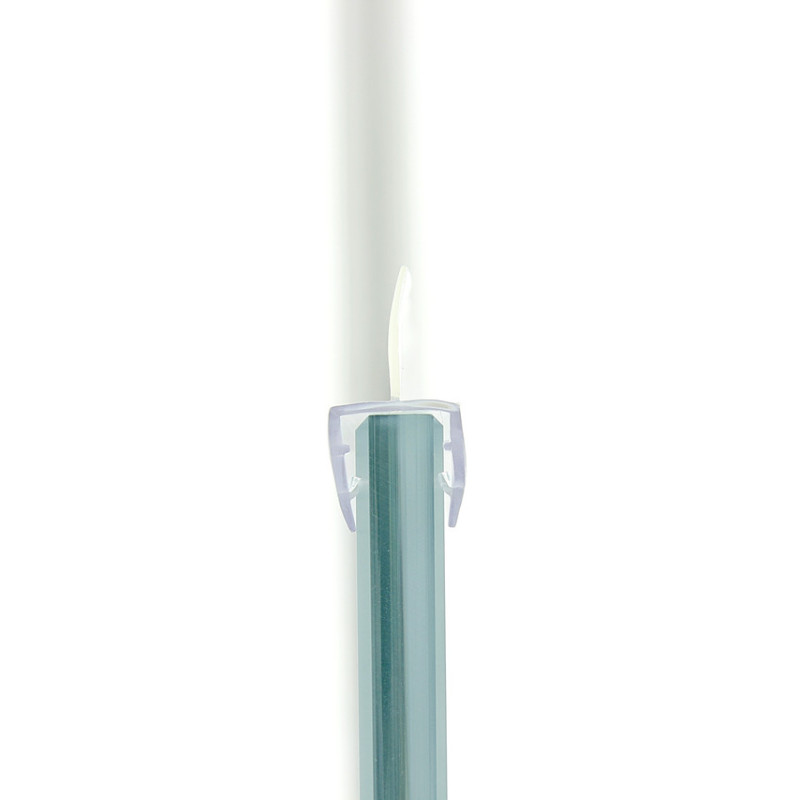 Ущільнювач для душової кабіни, прозорий (ФС 0108 22 КЛ) довжина 2,2 м. Вія 12 мм.