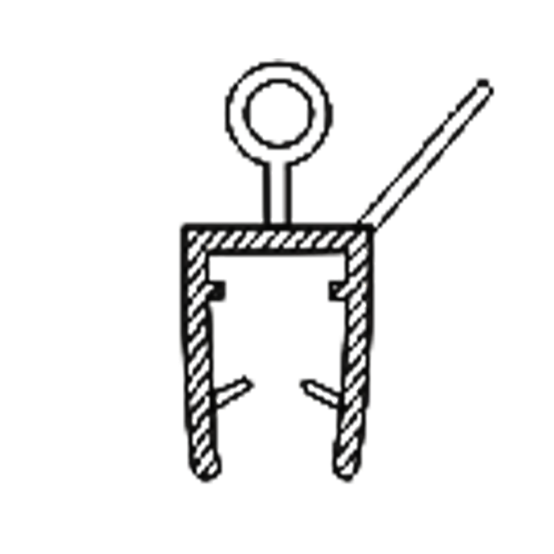 Ущільнювач для дверей душової кабіни, прозорий (ФС0608 22 КЛ) довжина 2,2 м.