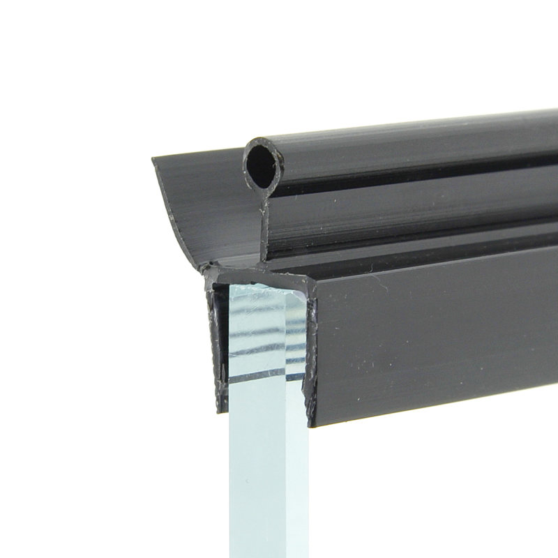 Ущільнювач для дверей душової кабіни, чорний ( ФС0608 БЛ ) довжина 2 м