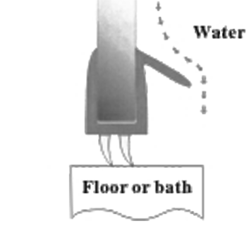 Ущільнювач для дверей душової кабіни, нижній (ФС06) довжина 2 м.