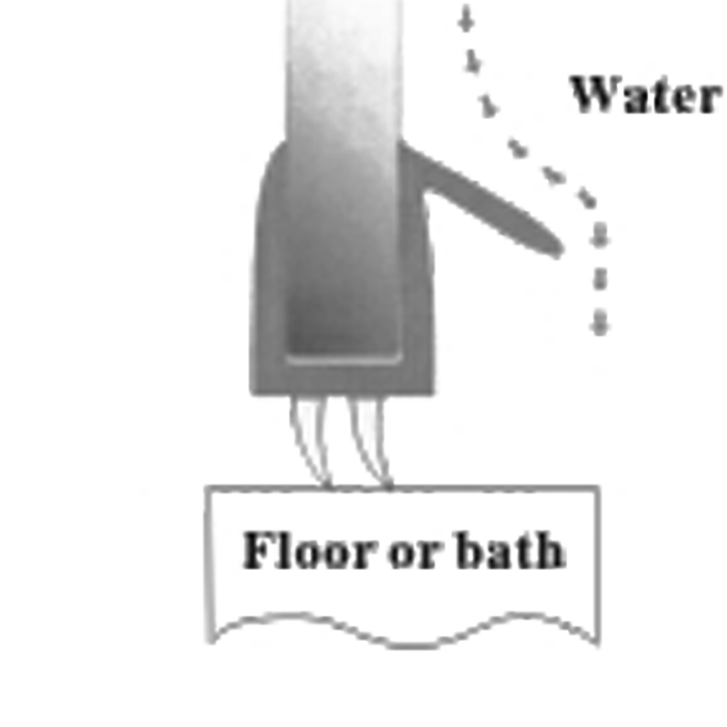 Ущільнювач для дверей душової кабіни, нижній (ФС06) довжина 2 м.