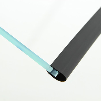 Ущільнювач для дверей душової кабіни, чорний ( ФС0708 22 БЛ ) довжиною 2,2 м.