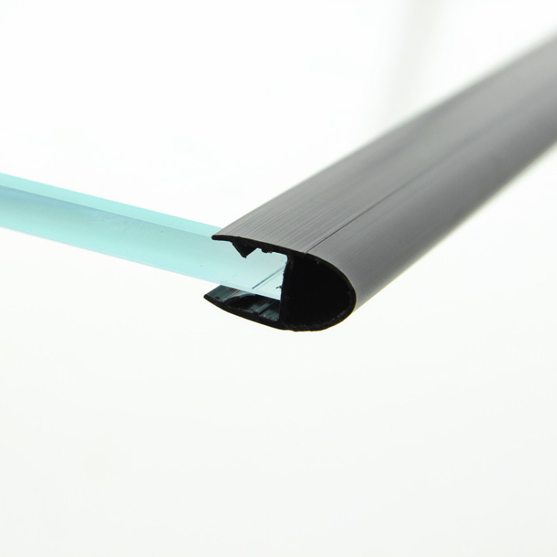 Ущільнювач для дверей душової кабіни, чорний ( ФС0708 22 БЛ ) довжиною 2,2 м.