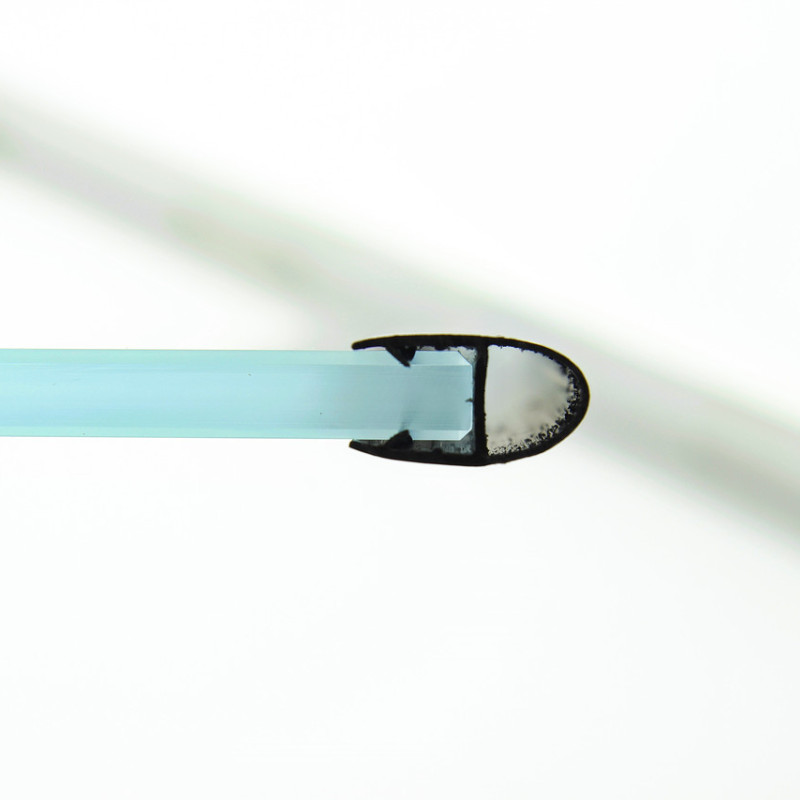 Ущільнювач для дверей душової кабіни, чорний ( ФС0708 22 БЛ ) довжиною 2,2 м.