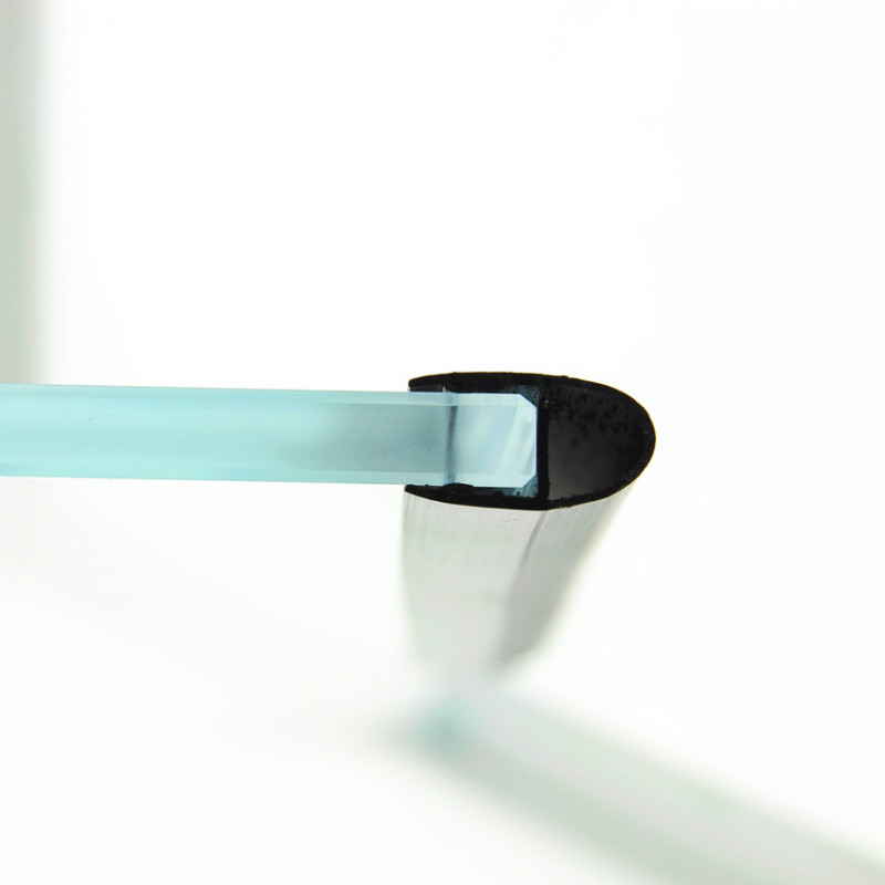 Ущільнювач для дверей душової кабіни, чорний ( ФС0708 22 БЛ ) довжиною 2,2 м.