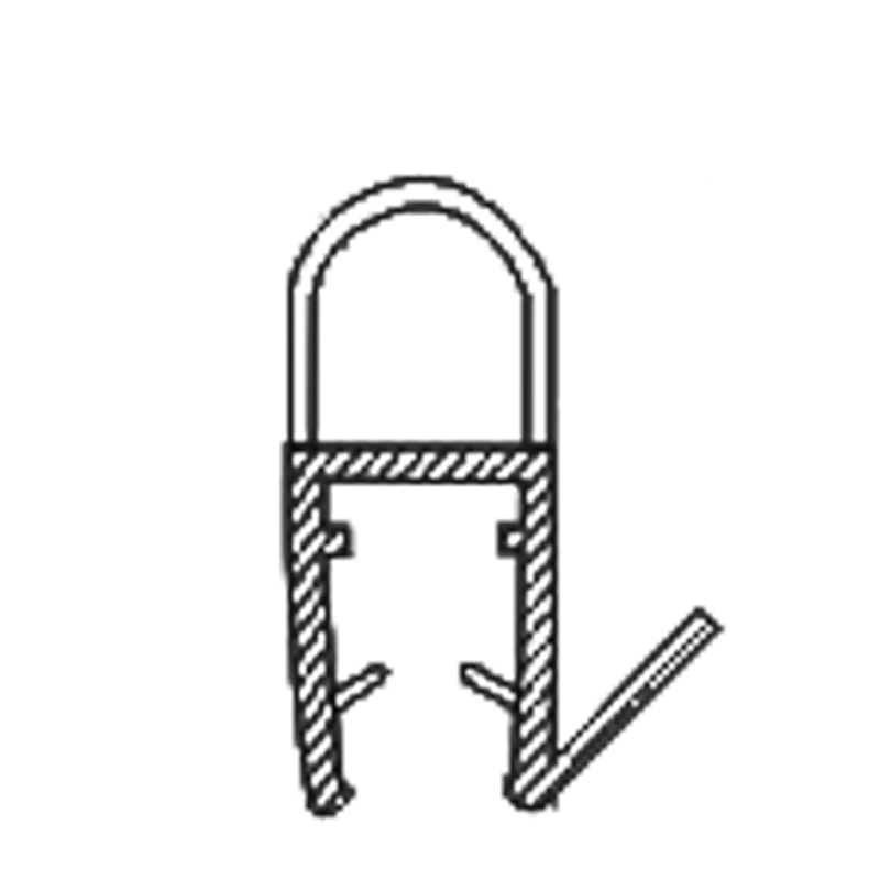 Ущільнювач для дверей душової кабіни ( ФС07Д ) 8 мм