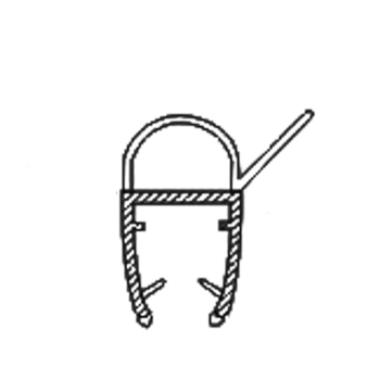 Ущільнювач для дверей душової кабіни ( ФС07Е 08 )