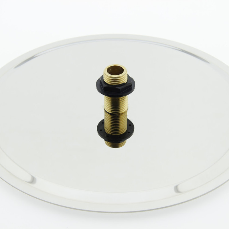 Душ стельовий, із нержавіючої сталі, діаметром 250 мм ( Л 250 СС ) шток з зовнішньою різьбою.