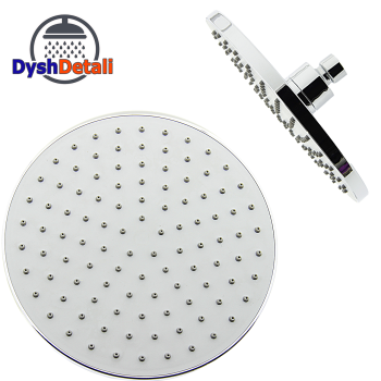 Лійка верхня, стельова для душу діаметром 200 мм. ( Л 726 А ) з поворотним шарніром, пластикова.