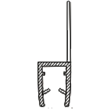 Ущільнювач для душової кабіни (ФС 03) Ч-подібний з м'якою вії 2.2 м 12 мм