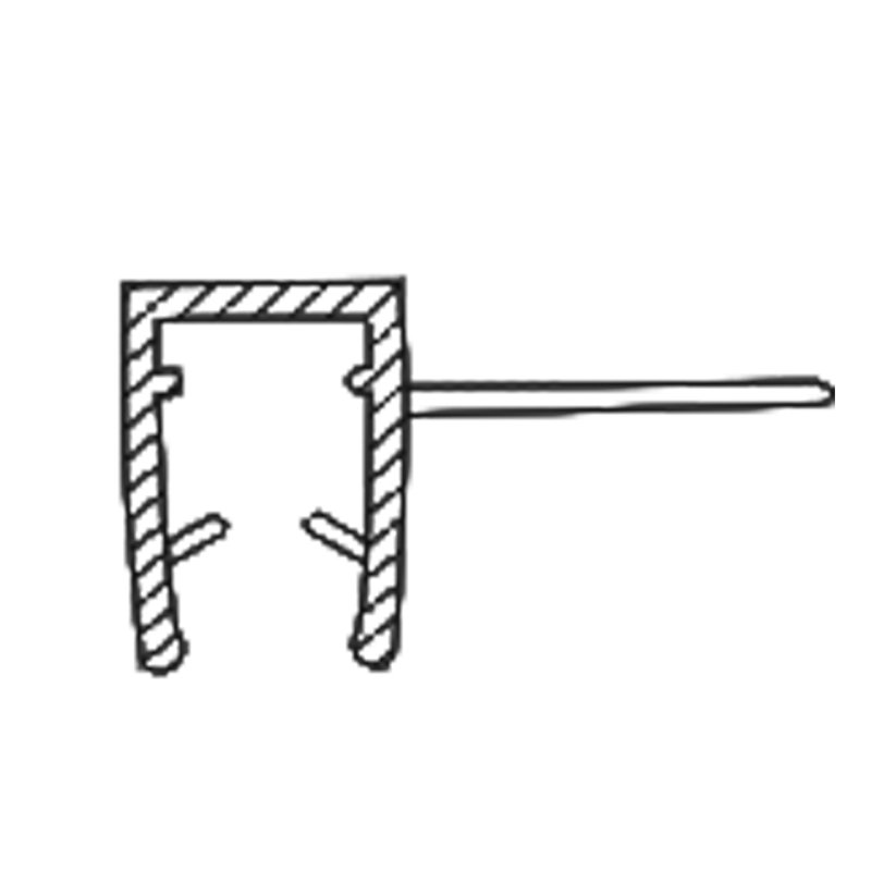 Ущільнювач для душової кабіни, бічний ( ФС 04 Д ) довжина 2 м. вія 10 мм.