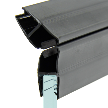 Магнітний ущільнювач для душової кабіни, чорний ( МС3508 22 БЛ ) довжиною 2,2 м для 5-ти вугільної кабіни