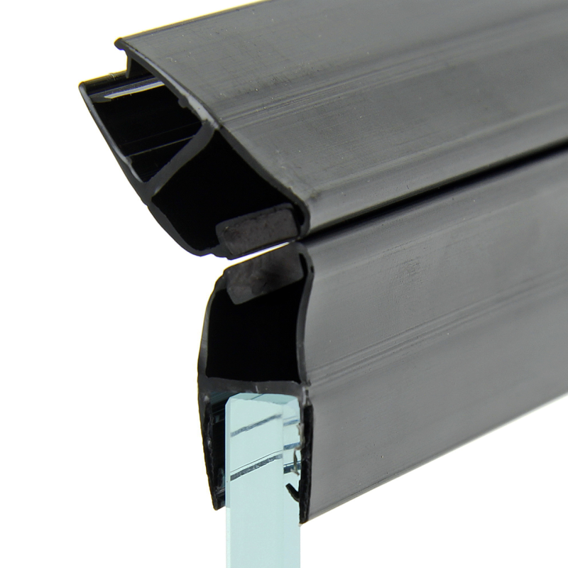 Магнітний ущільнювач для душової кабіни, чорний ( МС3508 22 БЛ ) довжиною 2,2 м для 5-ти вугільної кабіни