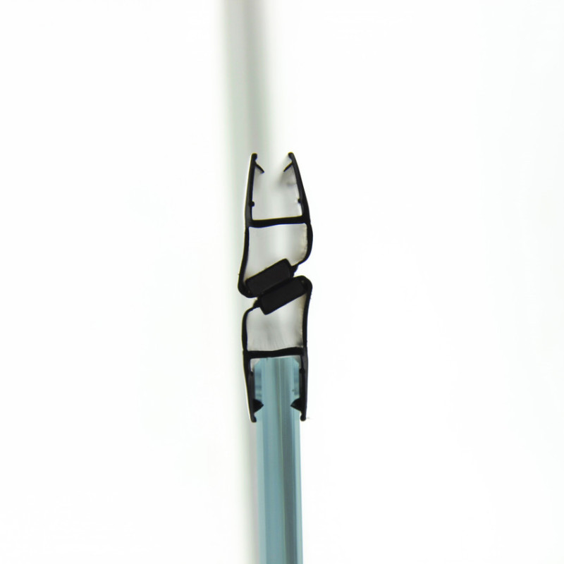 Магнітний ущільнювач для душової кабіни, чорний ( МС3508 22 БЛ ) довжиною 2,2 м для 5-ти вугільної кабіни