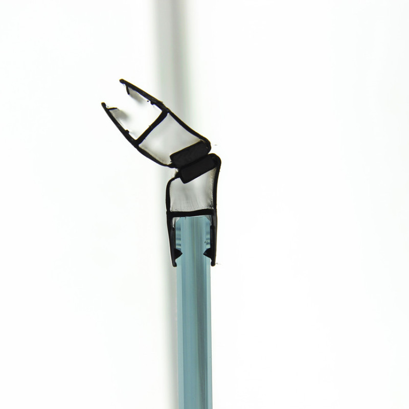 Магнітний ущільнювач для душової кабіни, чорний ( МС3508 22 БЛ ) довжиною 2,2 м для 5-ти вугільної кабіни