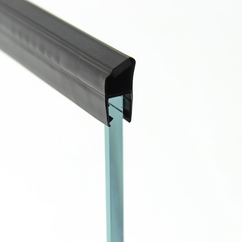 Магнітний ущільнювач для душової кабіни, чорний ( МС3508 22 БЛ ) довжиною 2,2 м для 5-ти вугільної кабіни