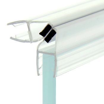 Магнітний ущільнювач для душових кабін, довжиною 2 м. під кут 90 та 180 градусів. прозорий