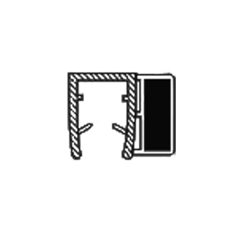 Магнітний ущільнювач для душової кабіни, магніт з боку ( МСБ ) довжиною 2 м