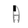 Магнітний ущільнювач для душової кабіни ( МСМ1 ) довжиною 2 м