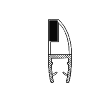 Магнітний ущільнювач для душової кабіни ( МСМ1 ) довжиною 2 м