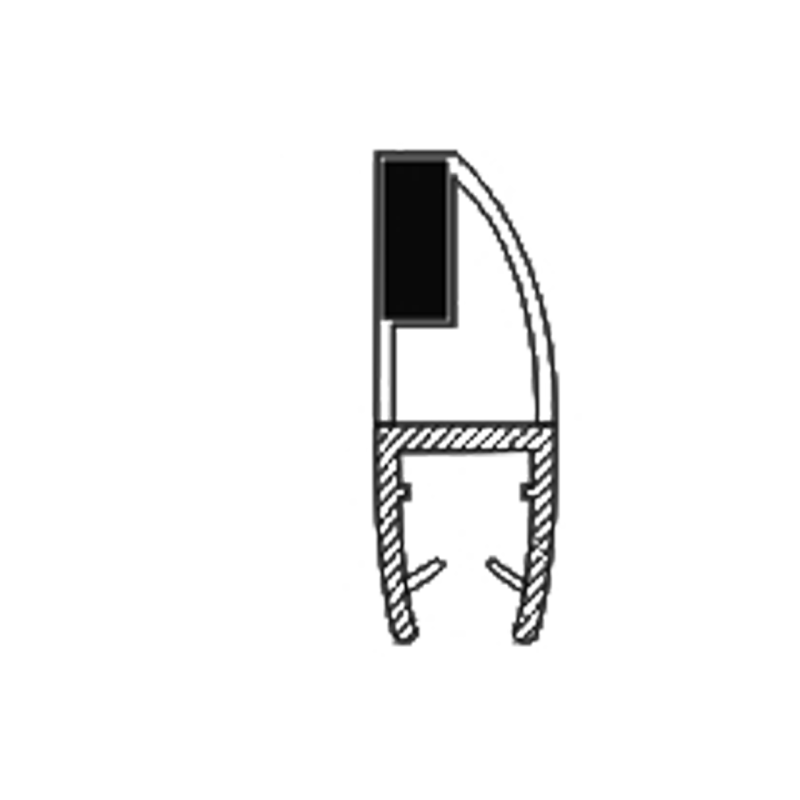 Магнітний ущільнювач для душової кабіни ( МСМ1 ) довжиною 2 м