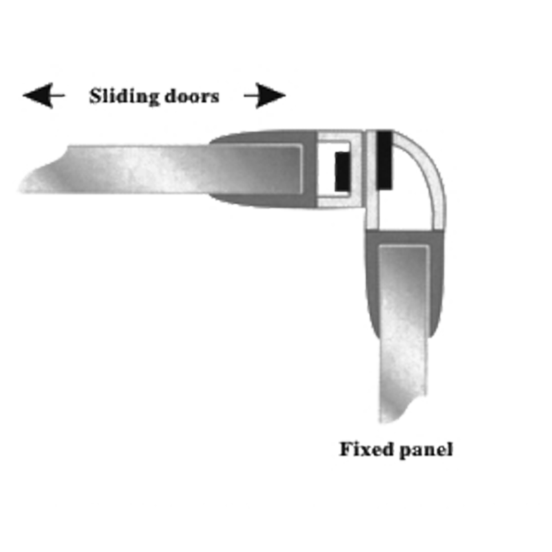 Магнітний ущільнювач для душової кабіни ( МСМ1 ) довжиною 2 м