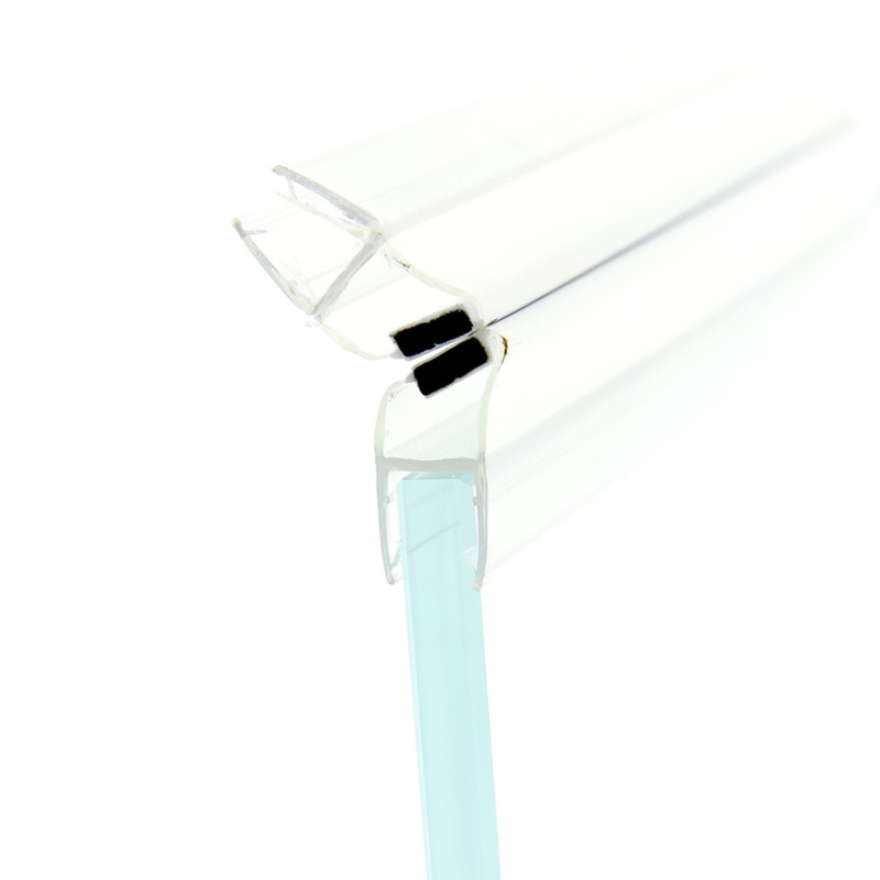 Магнітний ущільнювач для душової кабіни, чорний ( МС0822БЛ ) довжиною 2,2 м