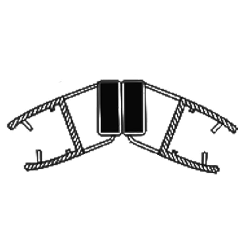 Магнітний ущільнювач для душової кабіни ( МС35 ) для кабін 135°