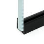 Профіль з анодованого алюмінію чорного кольору для кріплення скла товщиною 8 мм