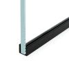 Профіль з анодованого алюмінію чорного кольору для кріплення скла товщиною 8 мм
