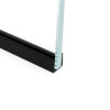 Профіль з анодованого алюмінію чорного кольору для кріплення скла товщиною 8 мм