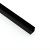 Профіль з анодованого алюмінію чорного кольору для кріплення скла товщиною 8 мм