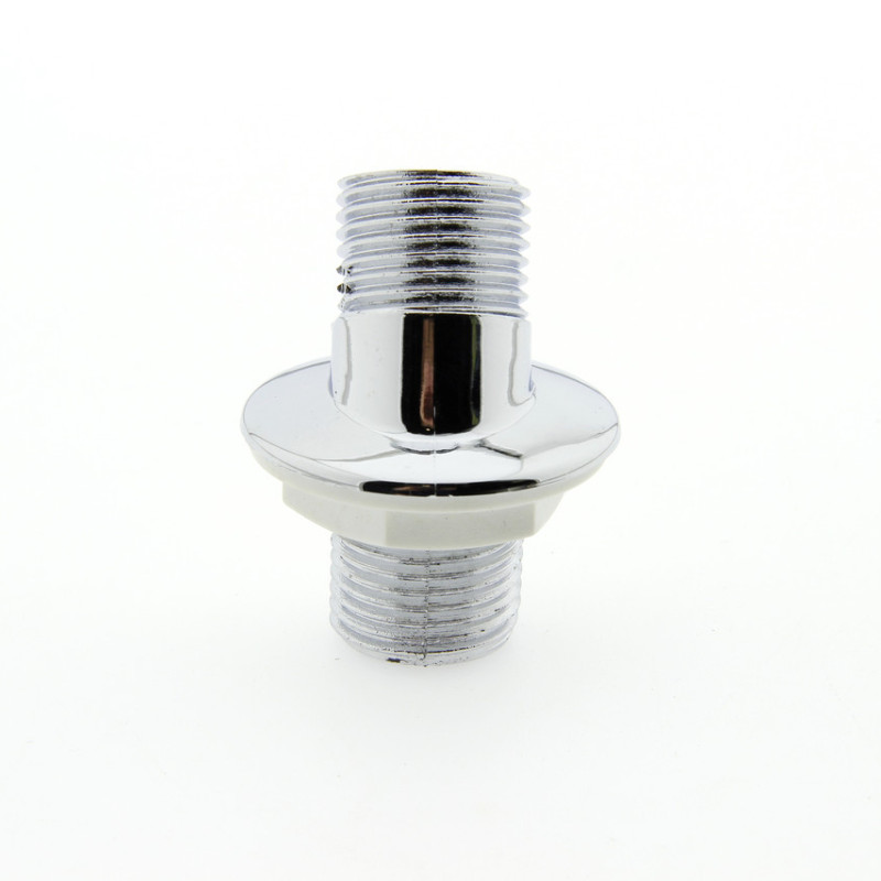 Куточок для підключення душа 35 градусів (УД 035Л) Пластик, хромований, з зовнішньою різьбою.