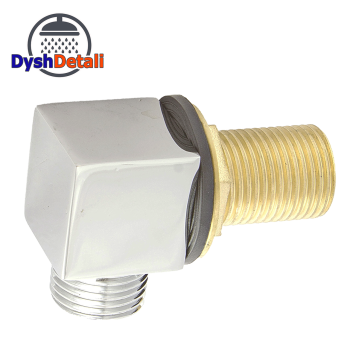 Куточок для душової кабіни латунний, хромований ( УД 25 ) з зовнішньою різьбою.